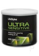 Lifestyles Ultra Sensitive 40 Preium Lubricated Latex...