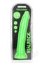 Realrock Slim Glow In The Dark Dildo With Suction Cup 11in - Green